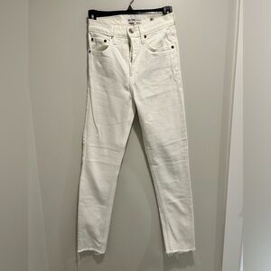 Re/done comfort stretch high rise white jeans